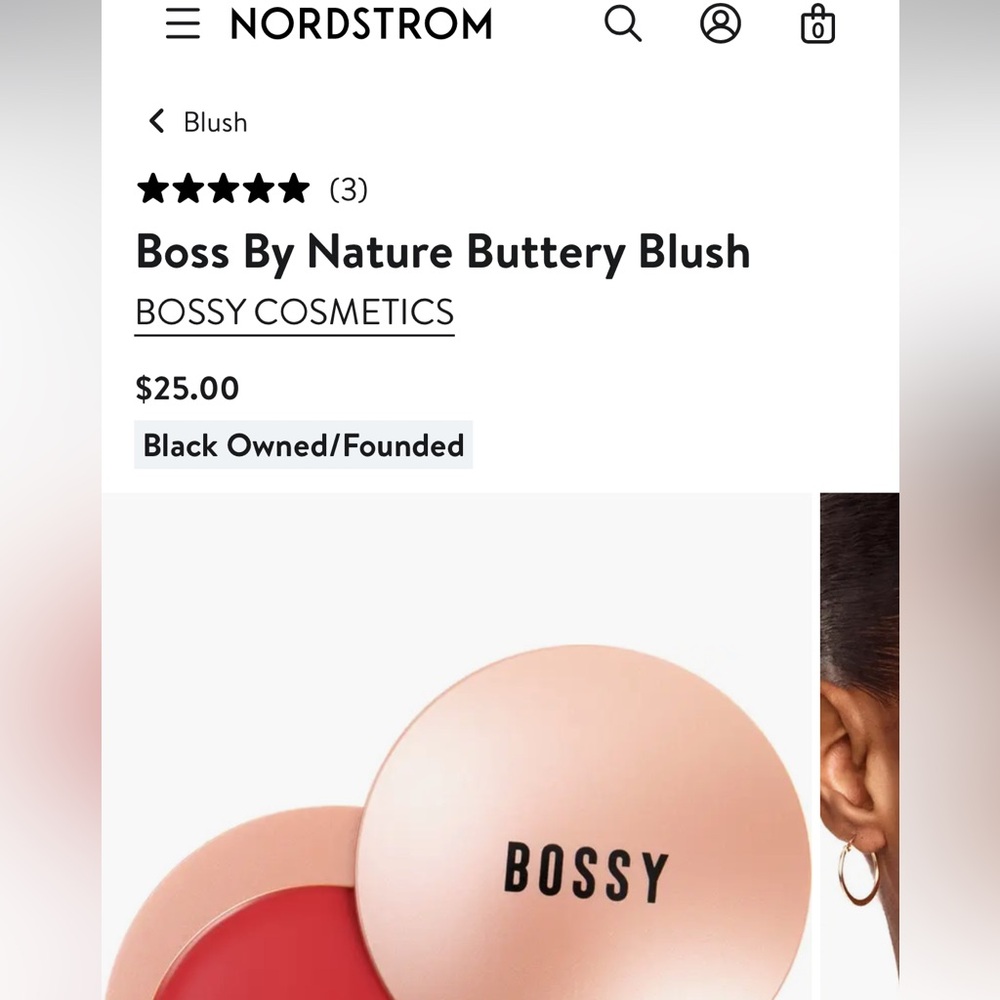 NIB BOSSY Perseverance Buttery Blush Full size - Picture 6 of 10